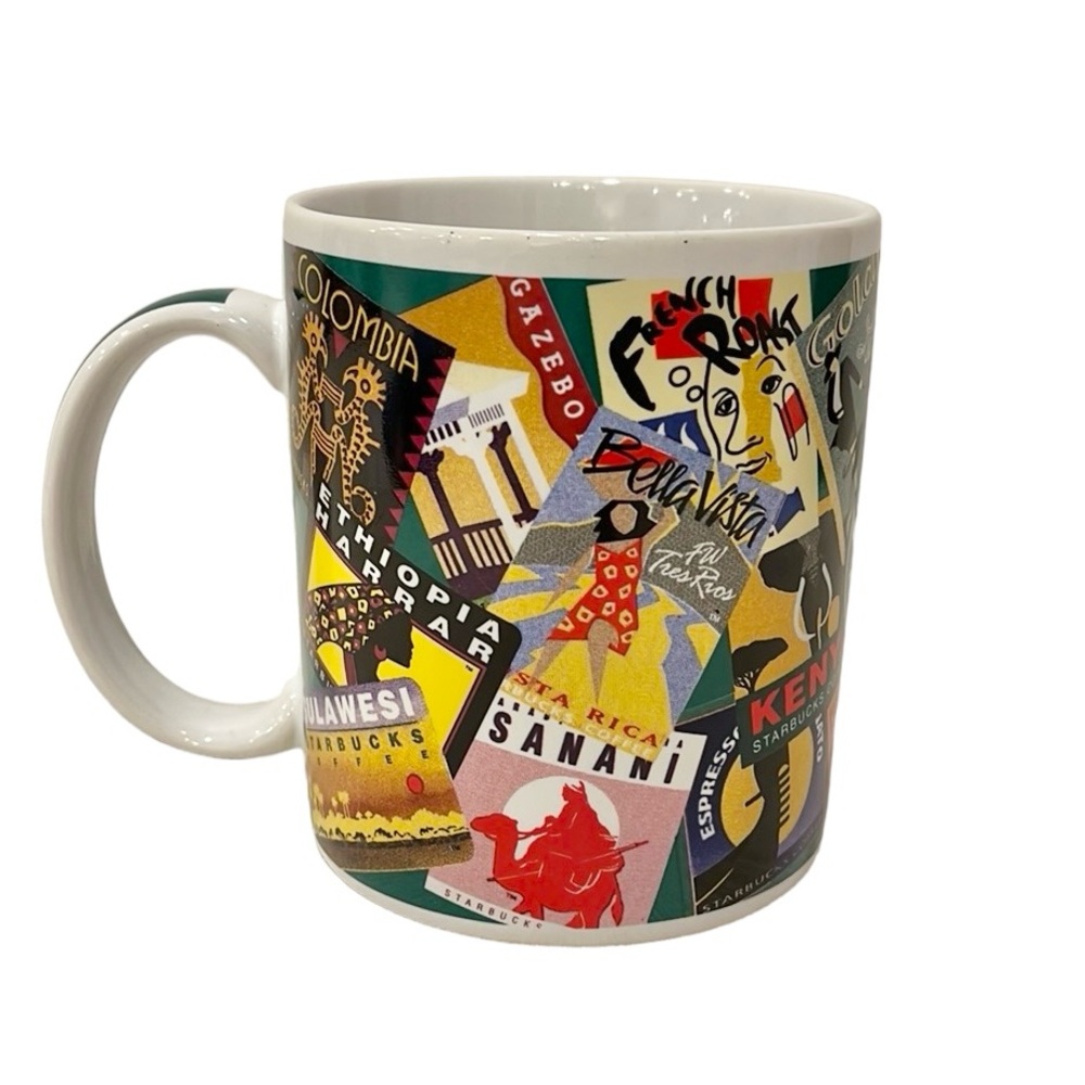 90’s Starbucks RARE 1996 World Label Coffee Mug